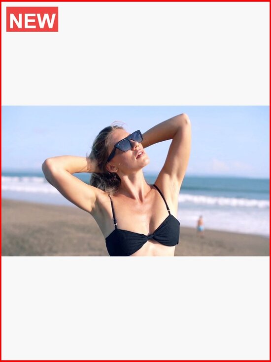 Trendy Square Cateye Polarized Sunglasses Oversized Frame Shades main image 6